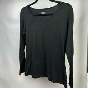 32 Degrees Heat Black Long Sleeve Top Women’s Size L Soft Stretch Comfy Fit